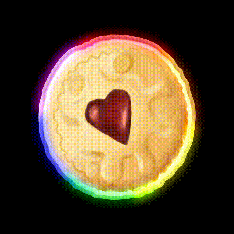 Jammie Dodger Snack Food Led Neon Sign Rgb Color - LED neon sign close-up detail