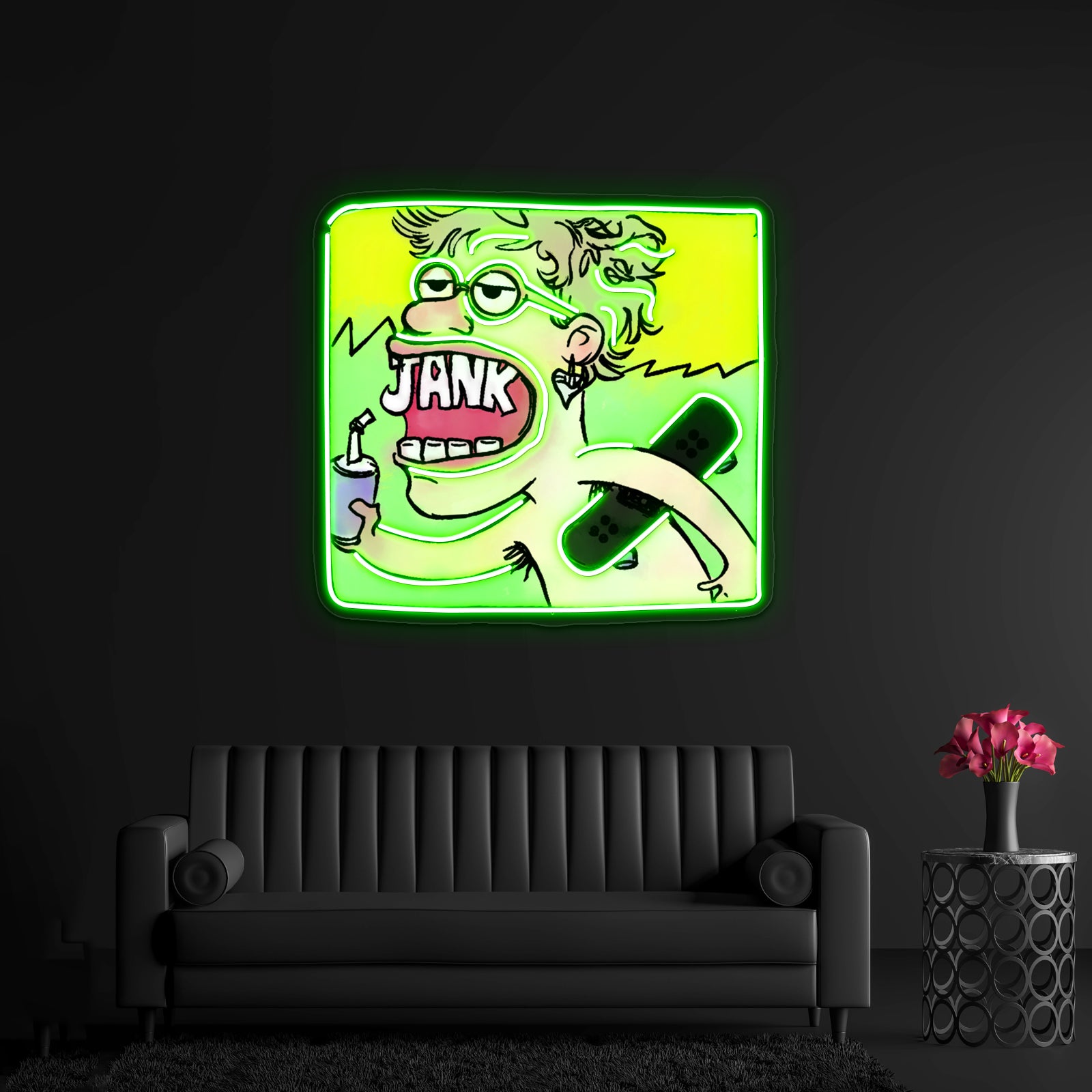Jank Alt Cover With Skateboard Artwork Room Lights Neon | Shineneon