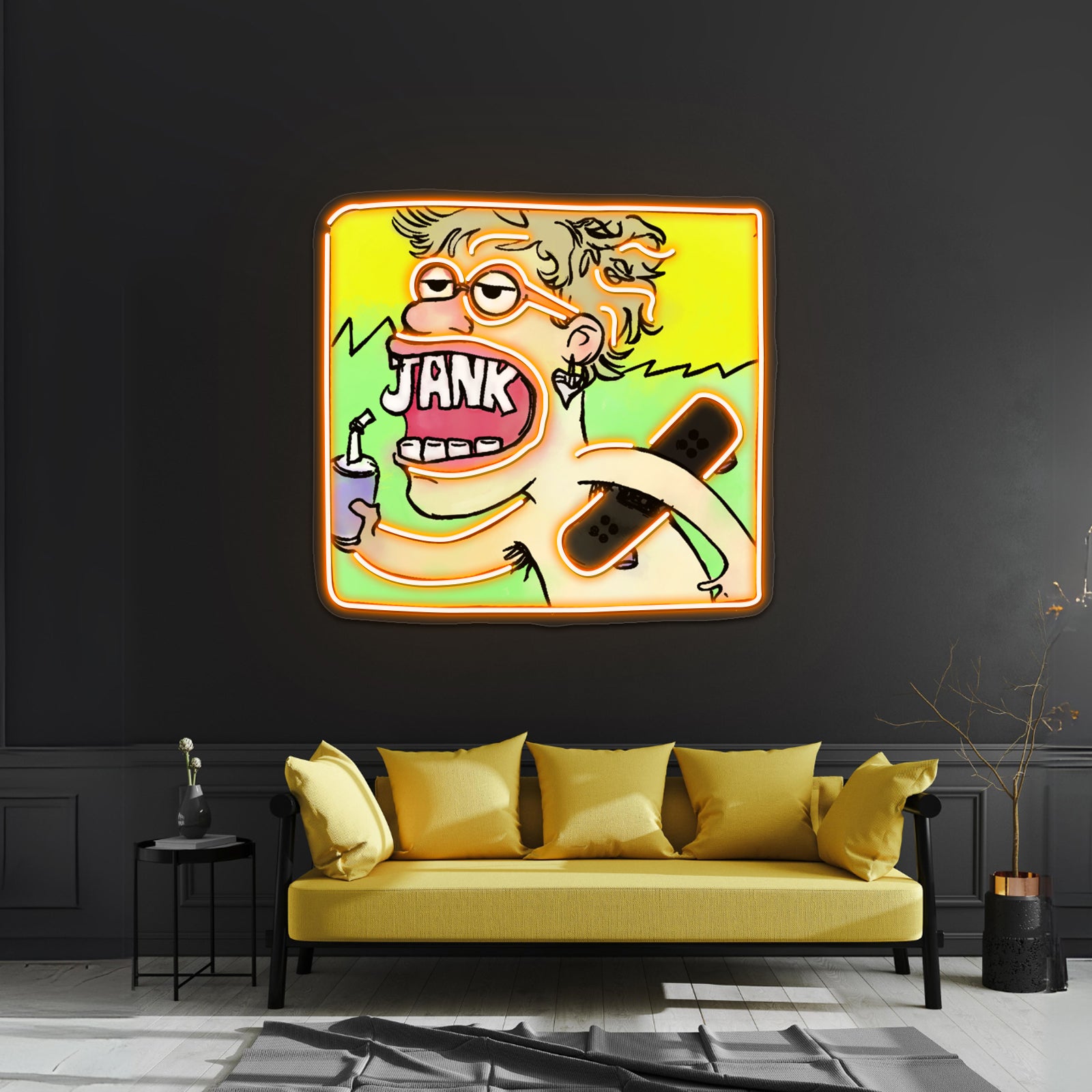 Jank Alt Cover With Skateboard Artwork Room Lights Neon | Shineneon