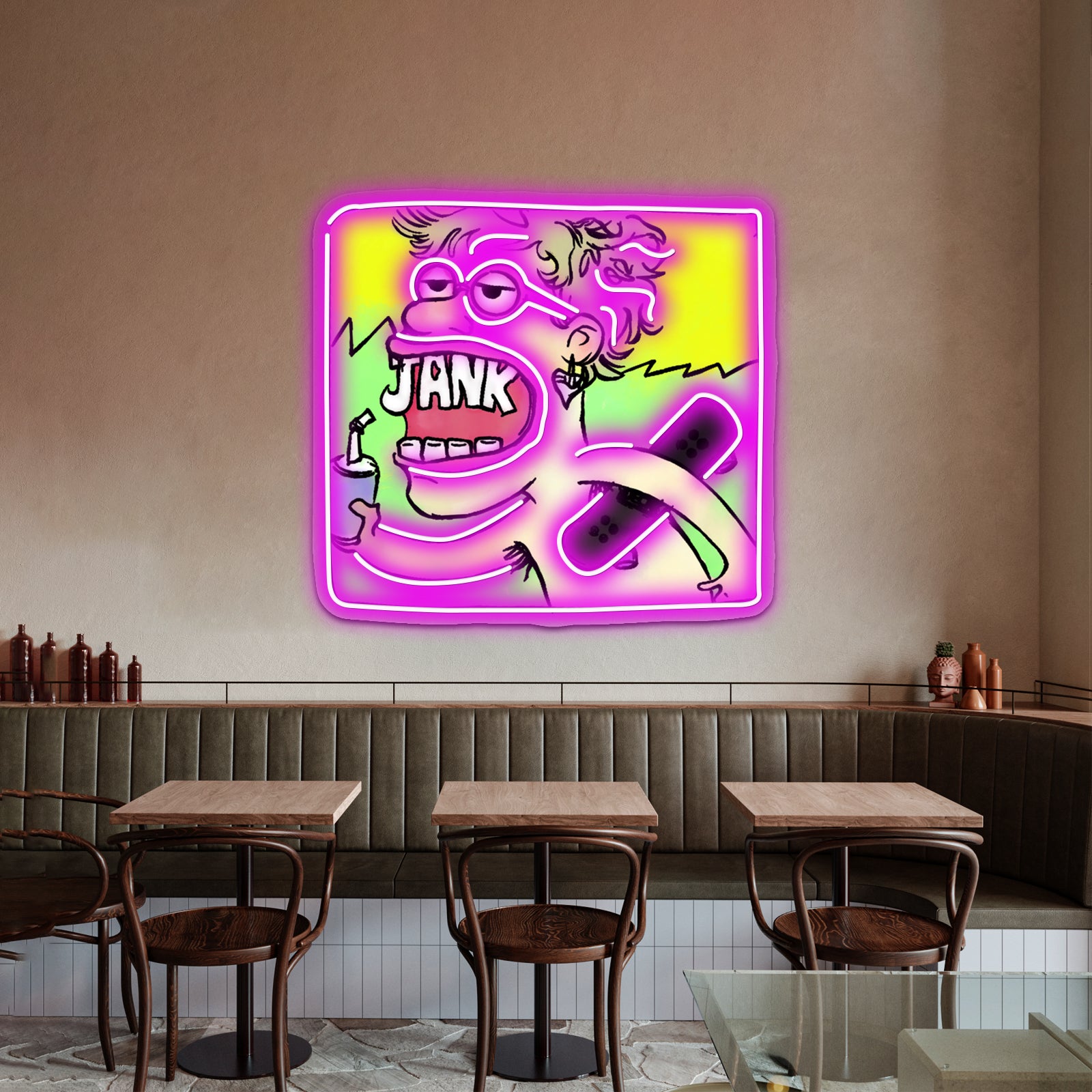 Jank Alt Cover With Skateboard Artwork Room Lights Neon | Shineneon