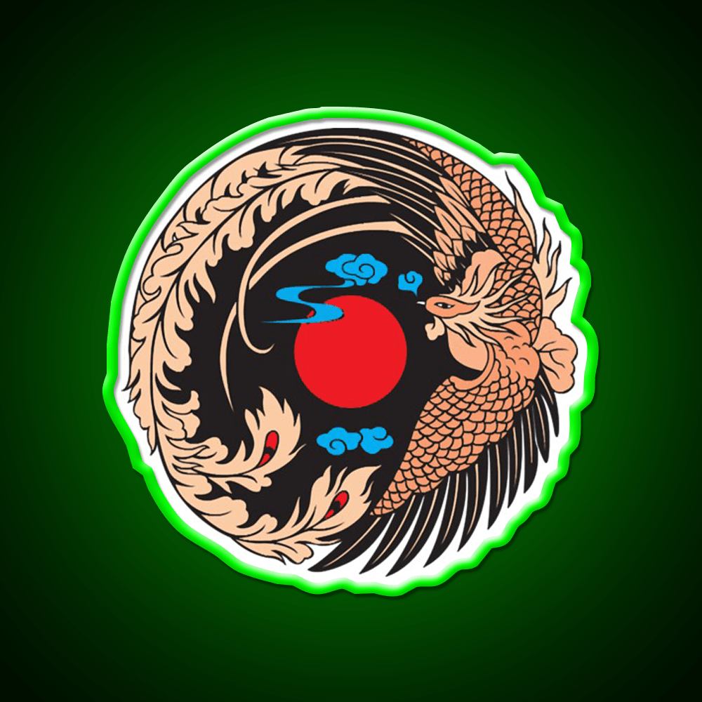 Japanese Crane Bird Symbol Asian Cultural Led Neon Sign Rgb Color - Shineneon