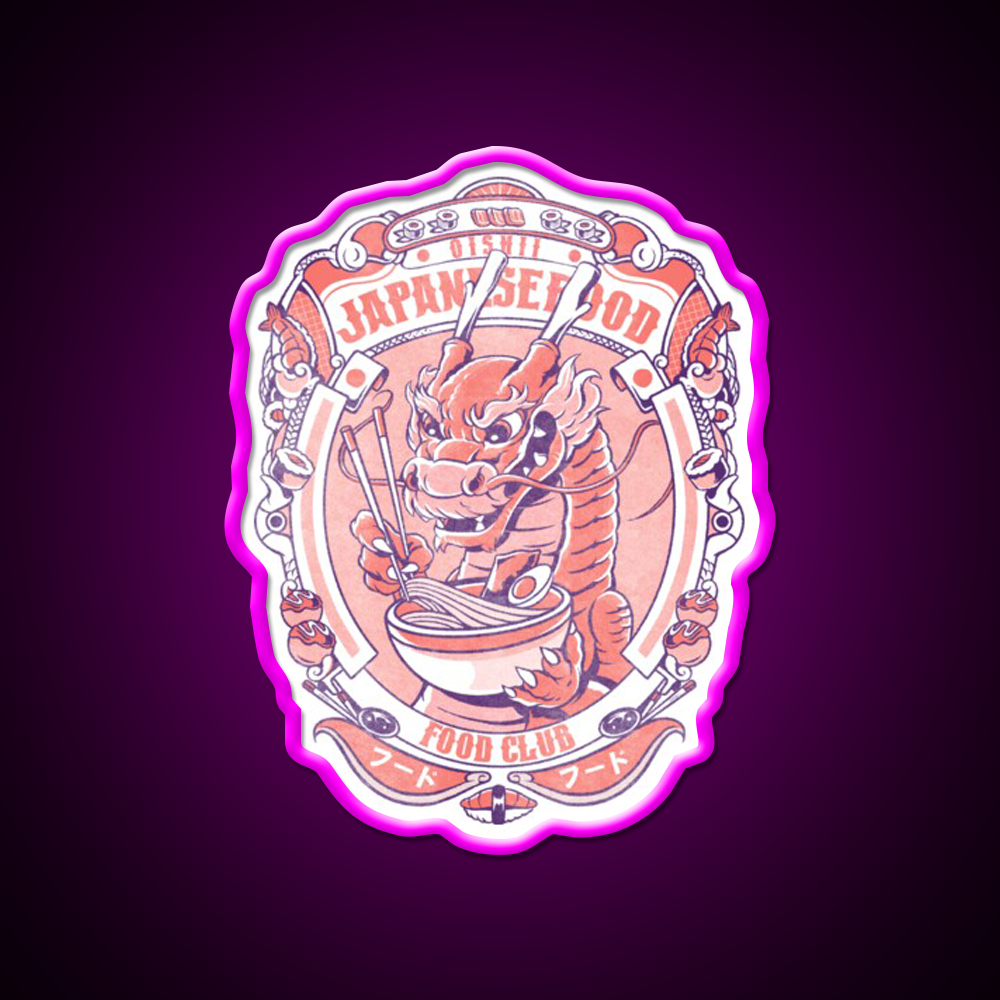 Japanese Food Club Led Neon Sign Chinese Food Rgb Color
