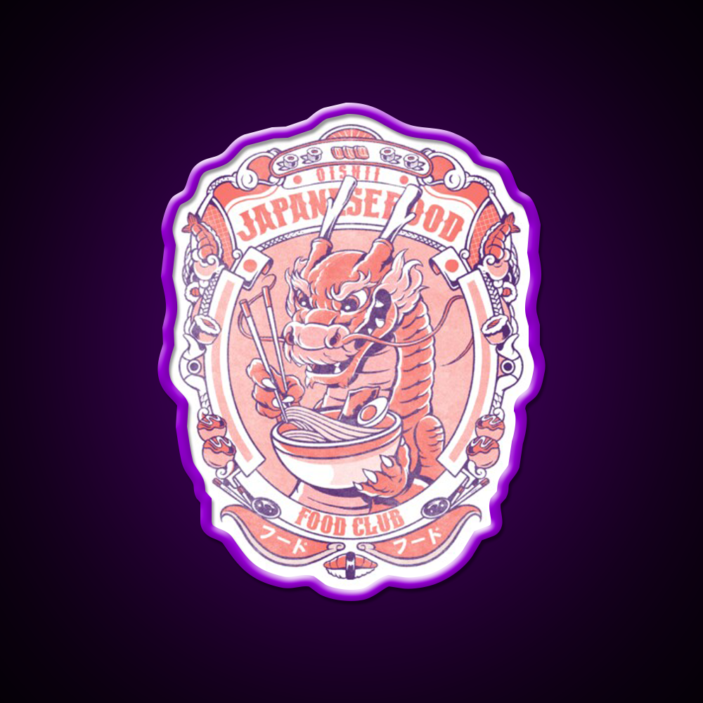 Japanese Food Club Led Neon Sign Chinese Food Rgb Color