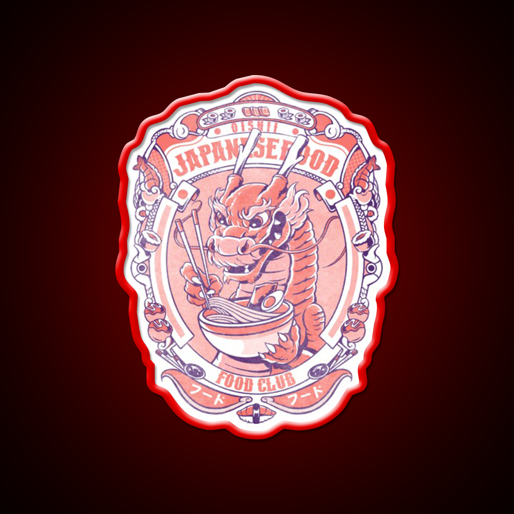 Japanese Food Club Led Neon Sign Chinese Food Rgb Color