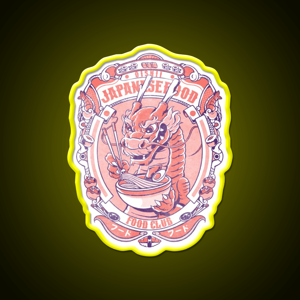 Japanese Food Club Led Neon Sign Chinese Food Rgb Color - Shineneon