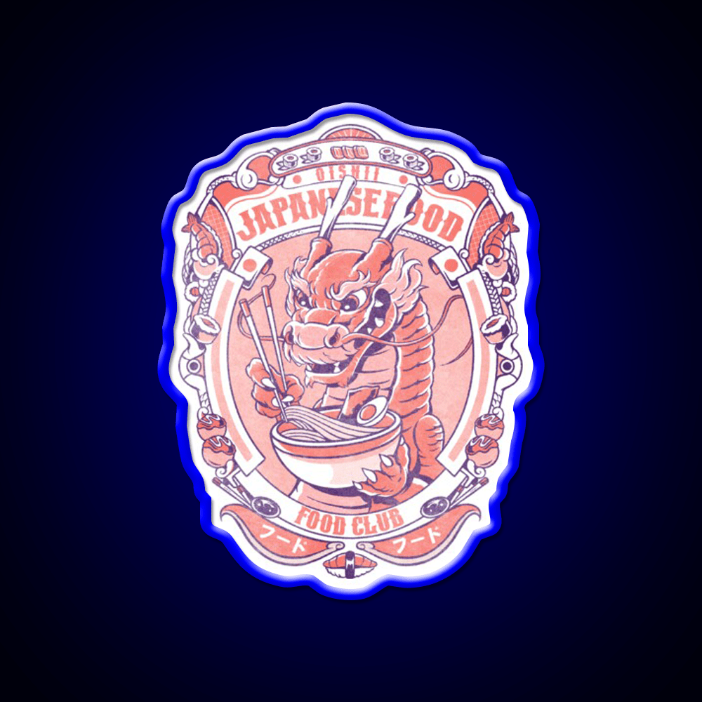 Japanese Food Club Led Neon Sign Chinese Food Rgb Color - Shineneon