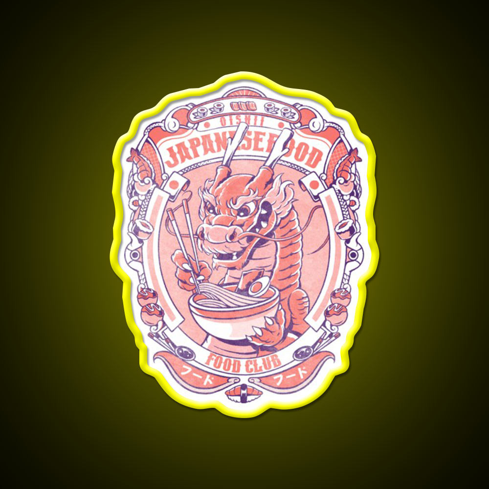 Japanese Food Club Led Neon Sign Chinese Food Rgb Color
