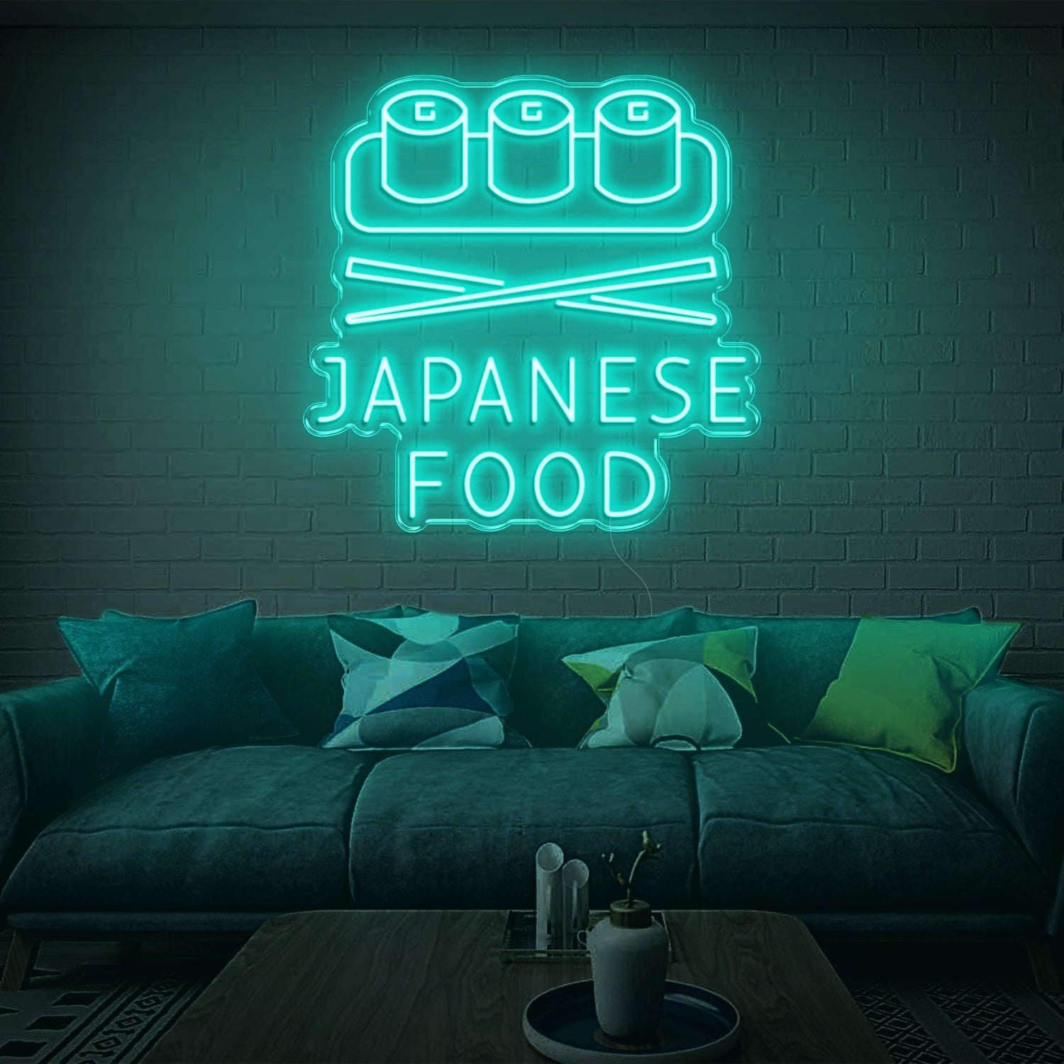 Japanese Food Sushi Chopsticks Warm Yellow Led Neon Sign For Restaurant Decor | Shineneon