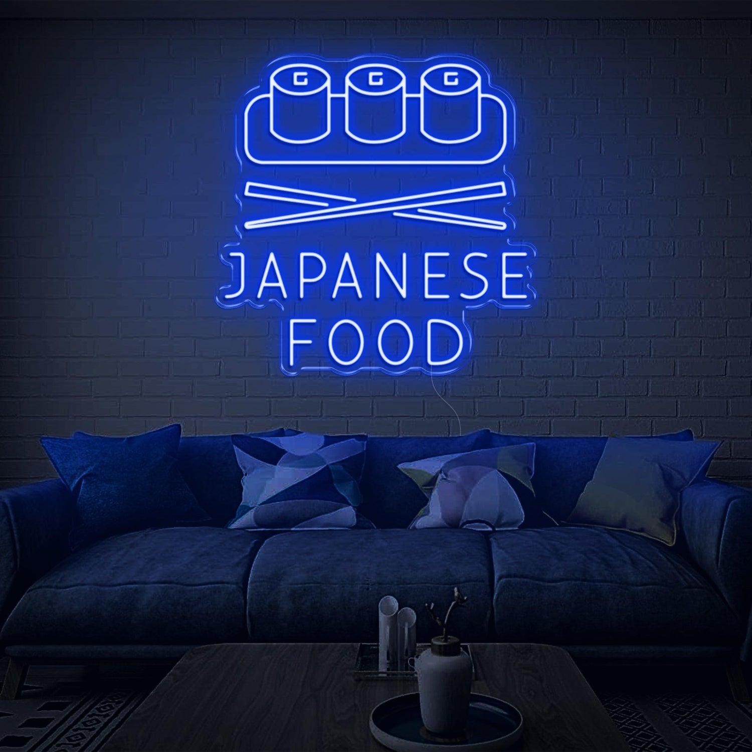 Japanese Food Sushi Chopsticks Warm Yellow Led Neon Sign For Restaurant Decor | Shineneon