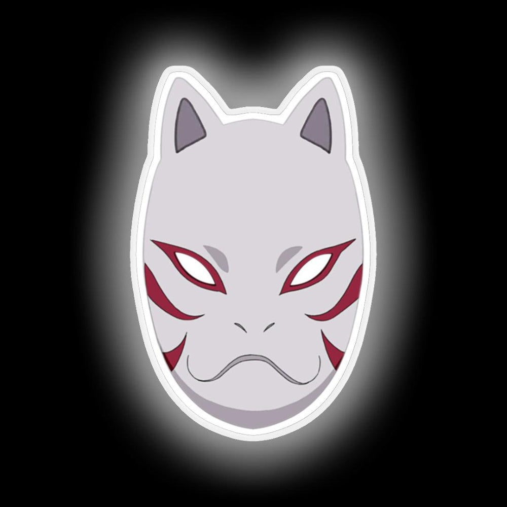 Japanese Fox Mask Neon Sign Bar Wall Decor - LED neon sign view 6
