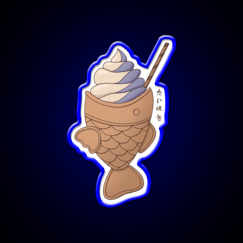 Japanese Ice Cream Taiyaki Snack Food Led Neon Sign Rgb Color - Shineneon