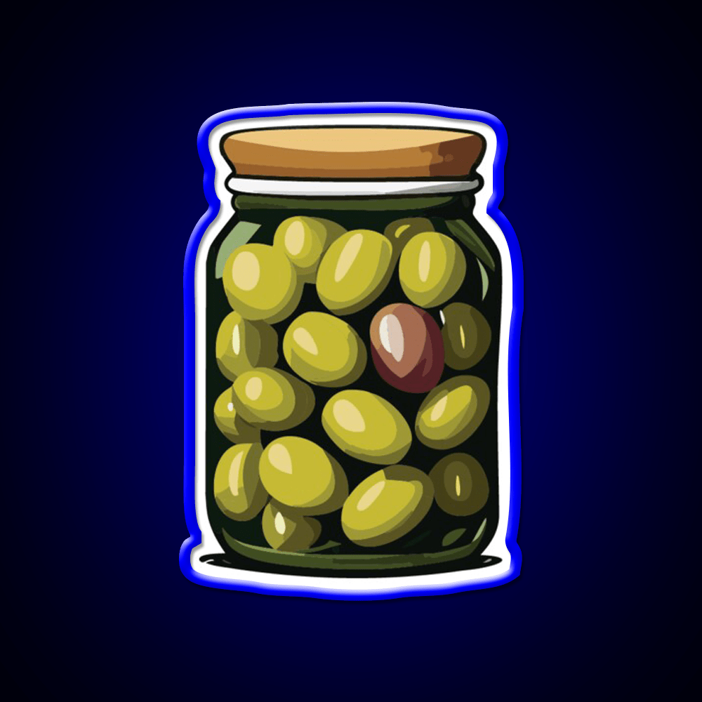 Jar Of Olives Snack Food Led Neon Sign Rgb Color - Shineneon