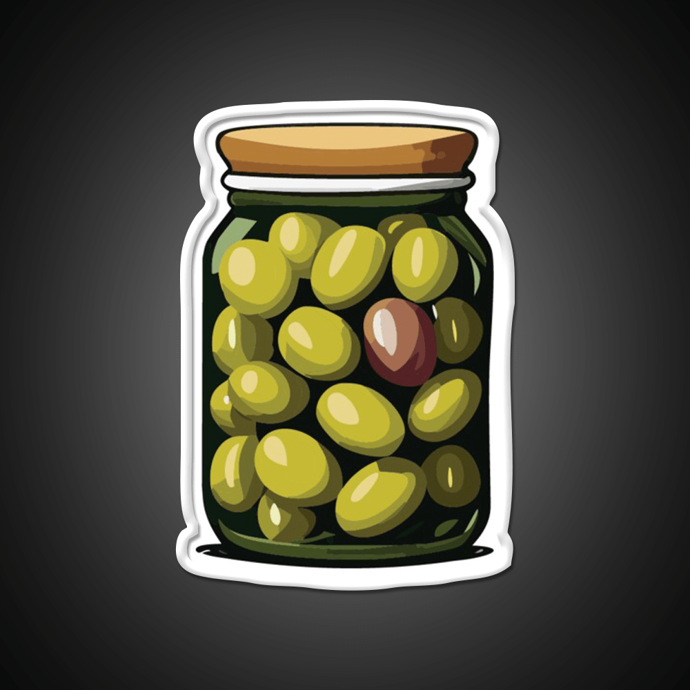 Jar Of Olives Snack Food Led Neon Sign Rgb Color - Shineneon