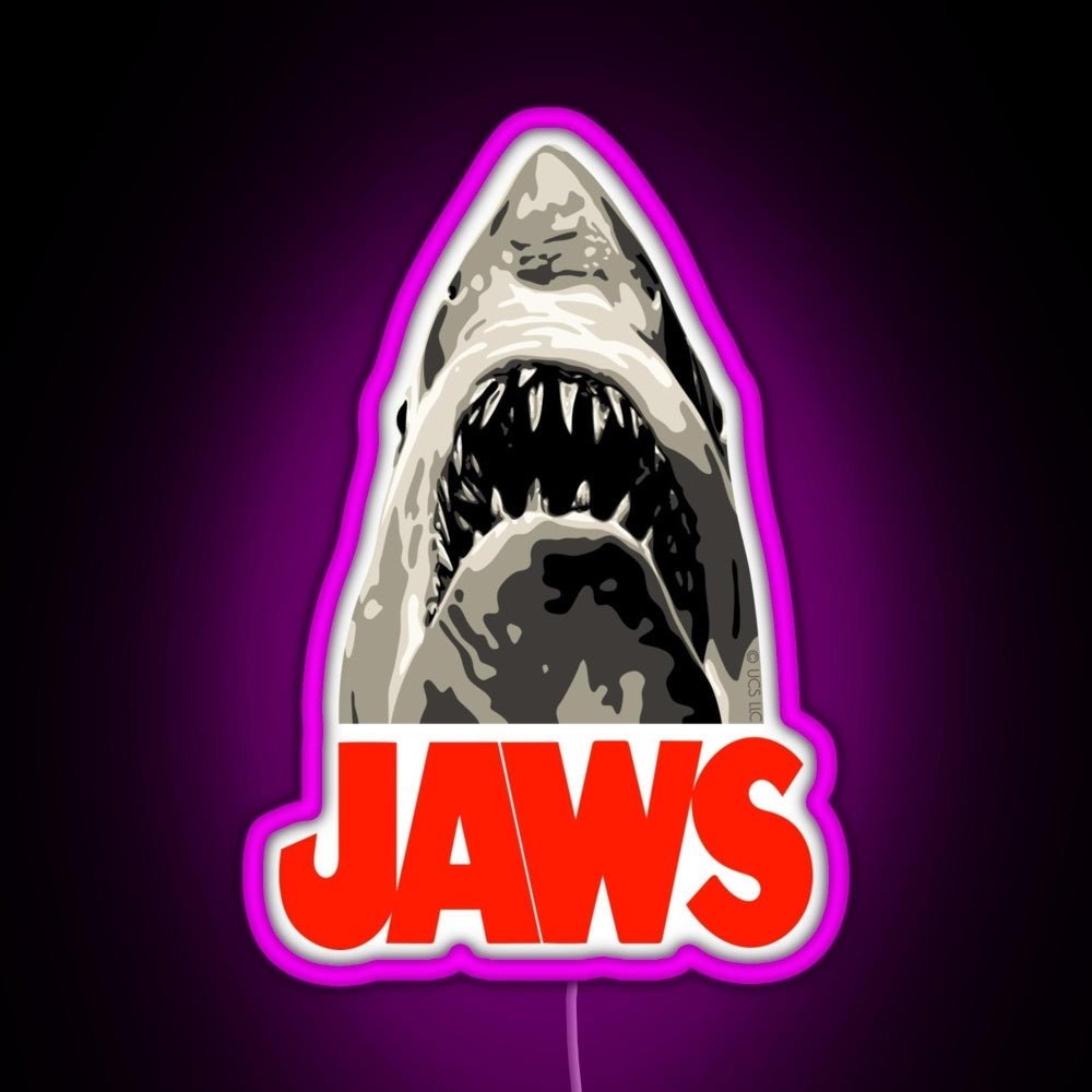 Jaws Great White Shark Rgb Led Neon Sign Pop Wall Art Handmade Neon Sign - Shineneon
