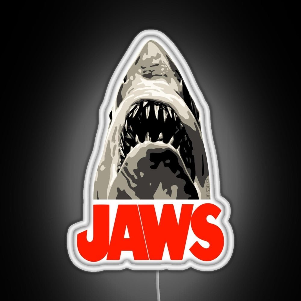 Jaws Great White Shark Rgb Led Neon Sign Pop Wall Art Handmade Neon Sign - Shineneon