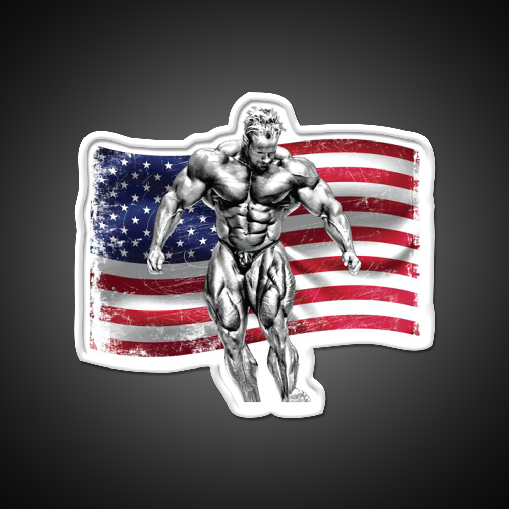 Jay Cutler Quad Stomp Flag Gym Fitness Led Neon Sign Rgb Color