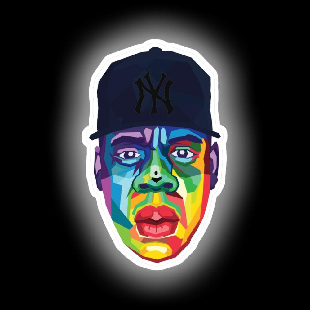 Jay Z Rapper Neon Sign - LED neon sign close-up detail
