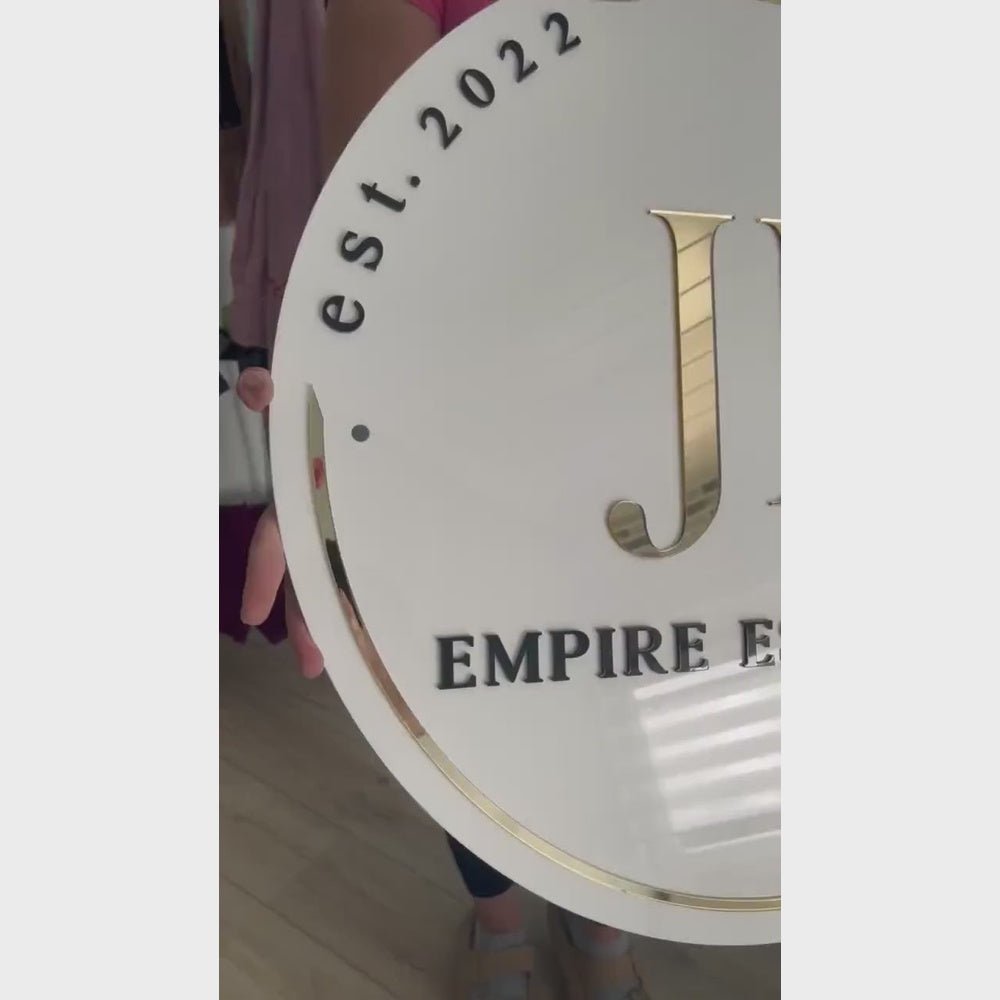 Jb Empire Esthetics Acrylic Business Logo Sign - Shineneon