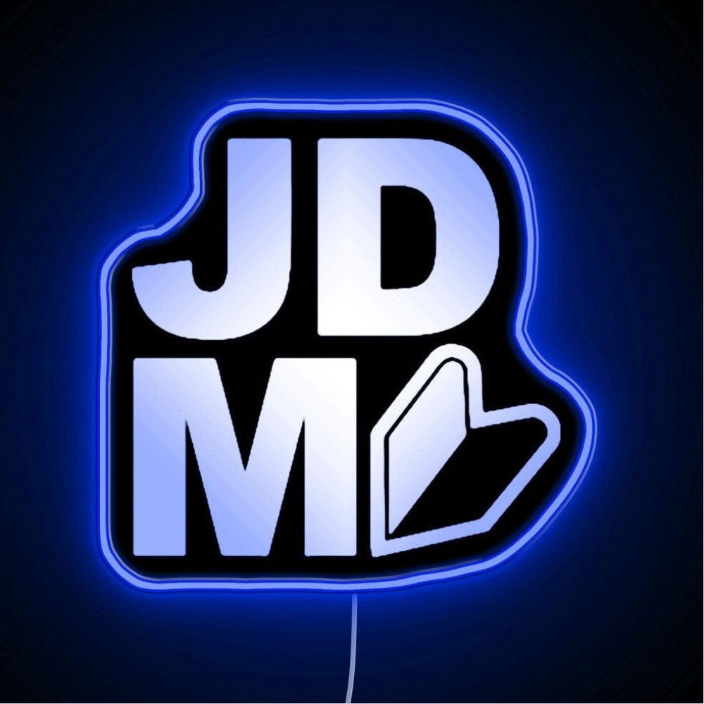 Jdm Logo Neon Sign - LED neon sign close-up detail