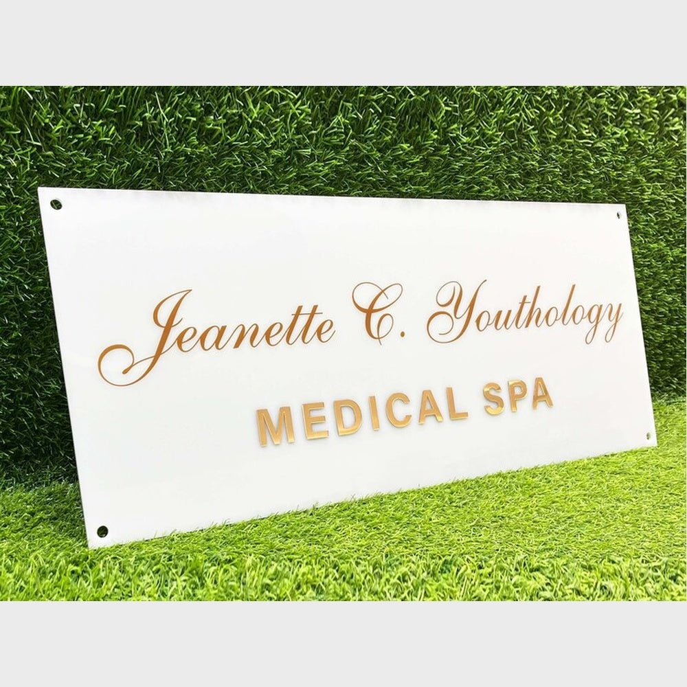 Jeanette And Youthology Spa Acrylic Business Logo Sign - Shineneon