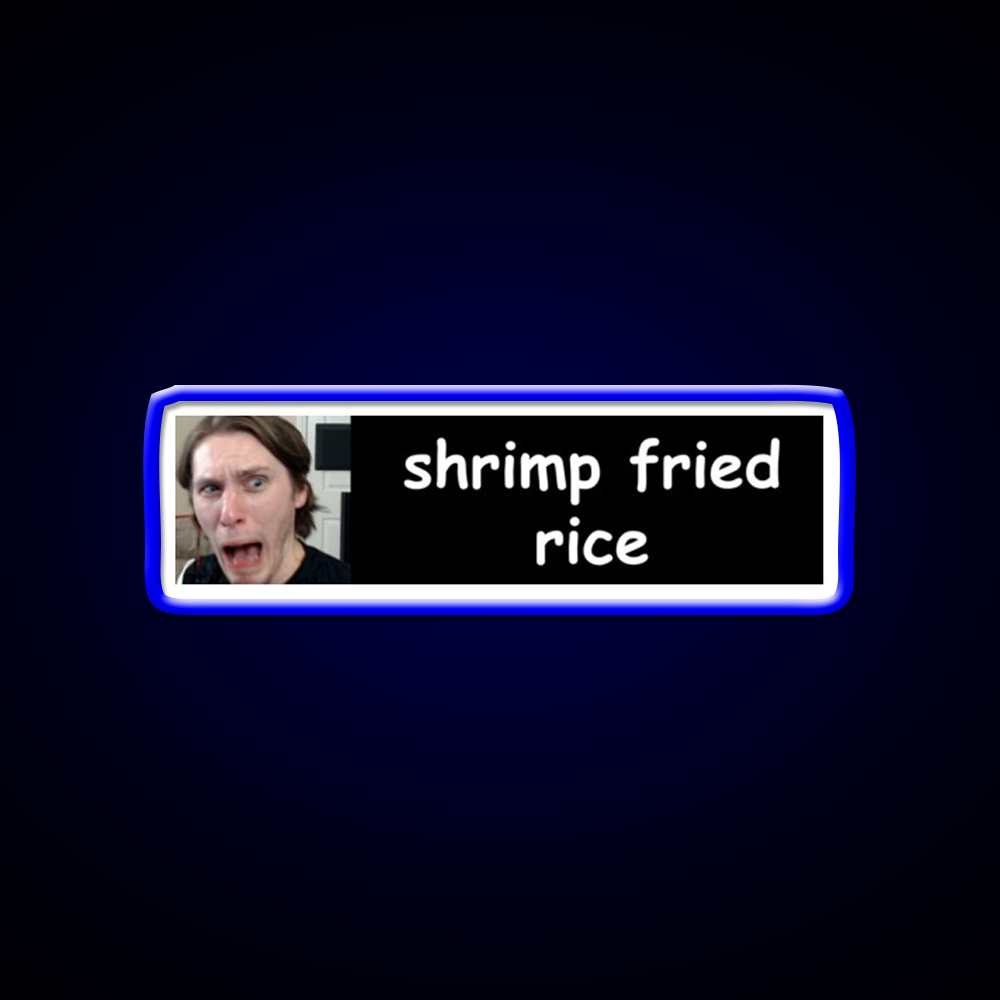 Jerma Shrimp Fried Rice Bumper Led Neon Sign Chinese Food Rgb Color