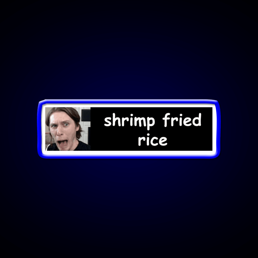 Jerma Shrimp Fried Rice Bumper Led Neon Sign Chinese Food Rgb Color - Shineneon