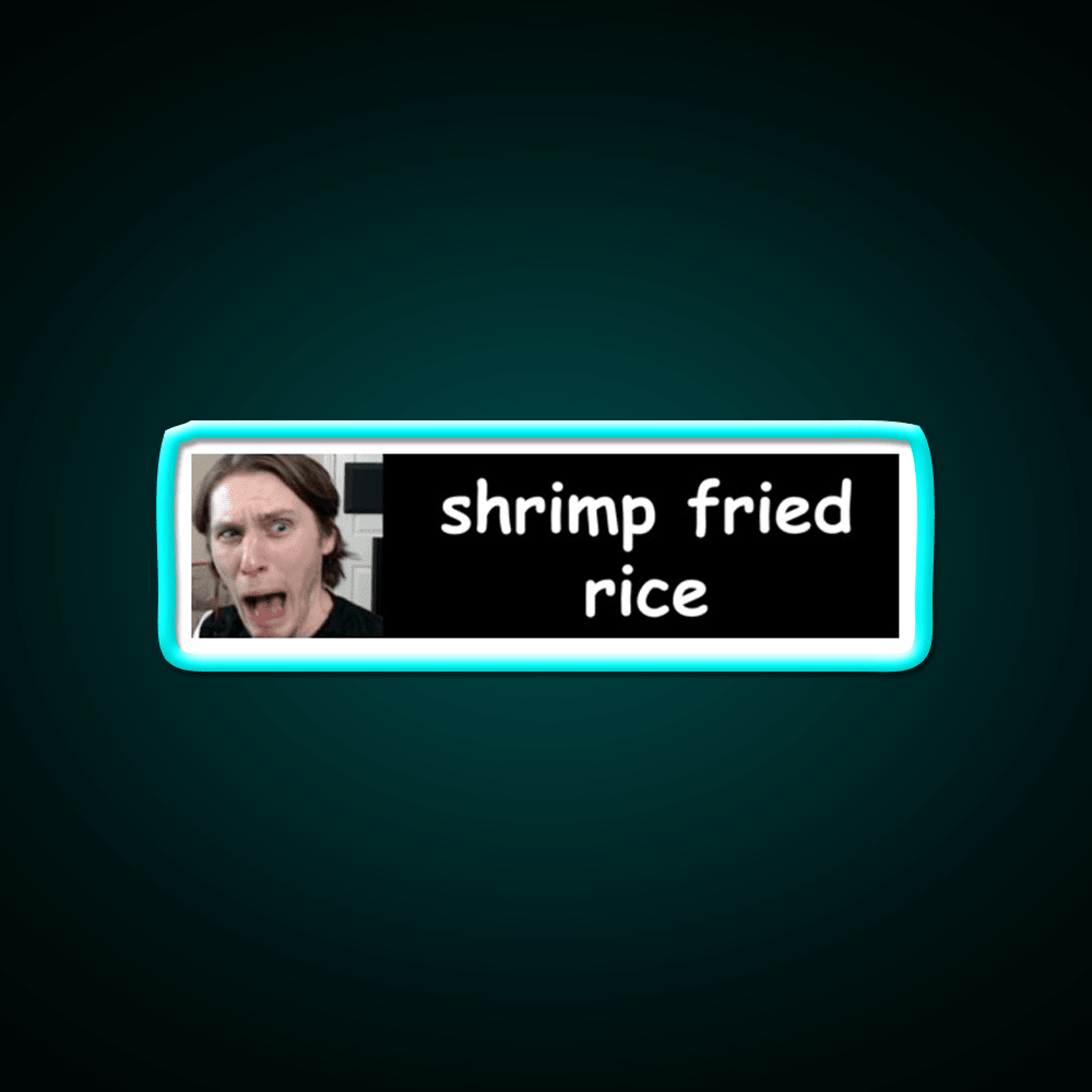 Jerma Shrimp Fried Rice Bumper Led Neon Sign Chinese Food Rgb Color - Shineneon