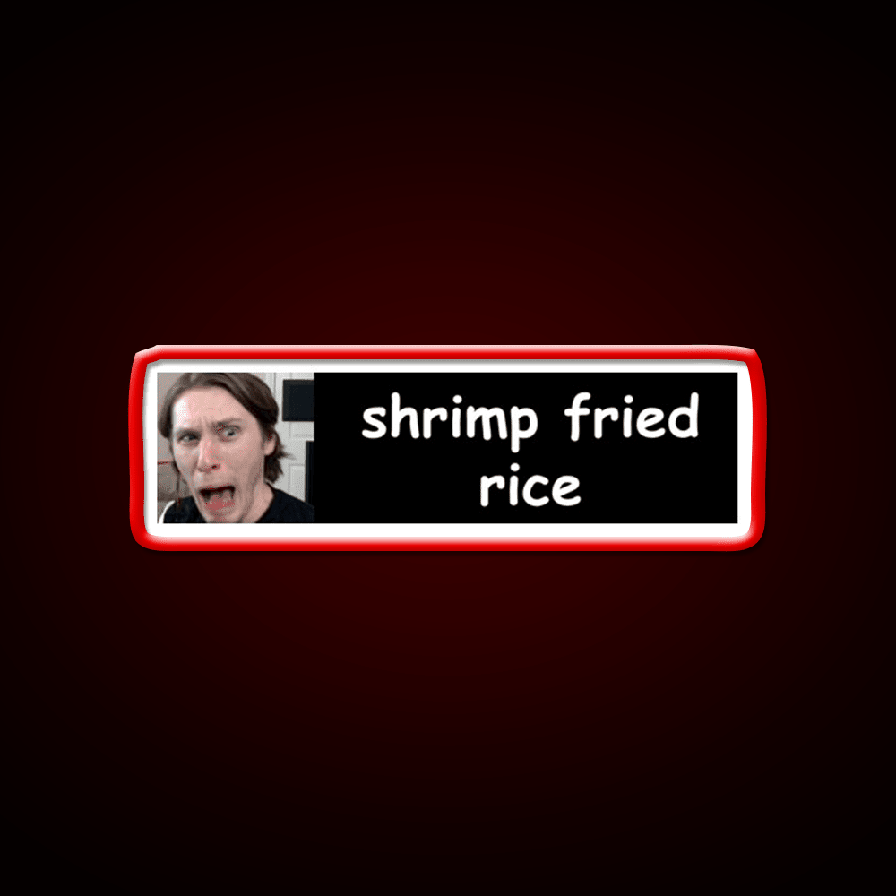Jerma Shrimp Fried Rice Bumper Led Neon Sign Chinese Food Rgb Color - Shineneon