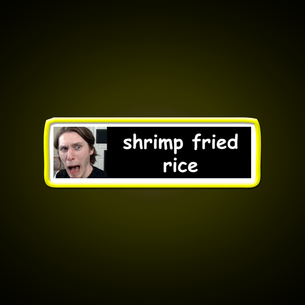 Jerma Shrimp Fried Rice Bumper Led Neon Sign Chinese Food Rgb Color