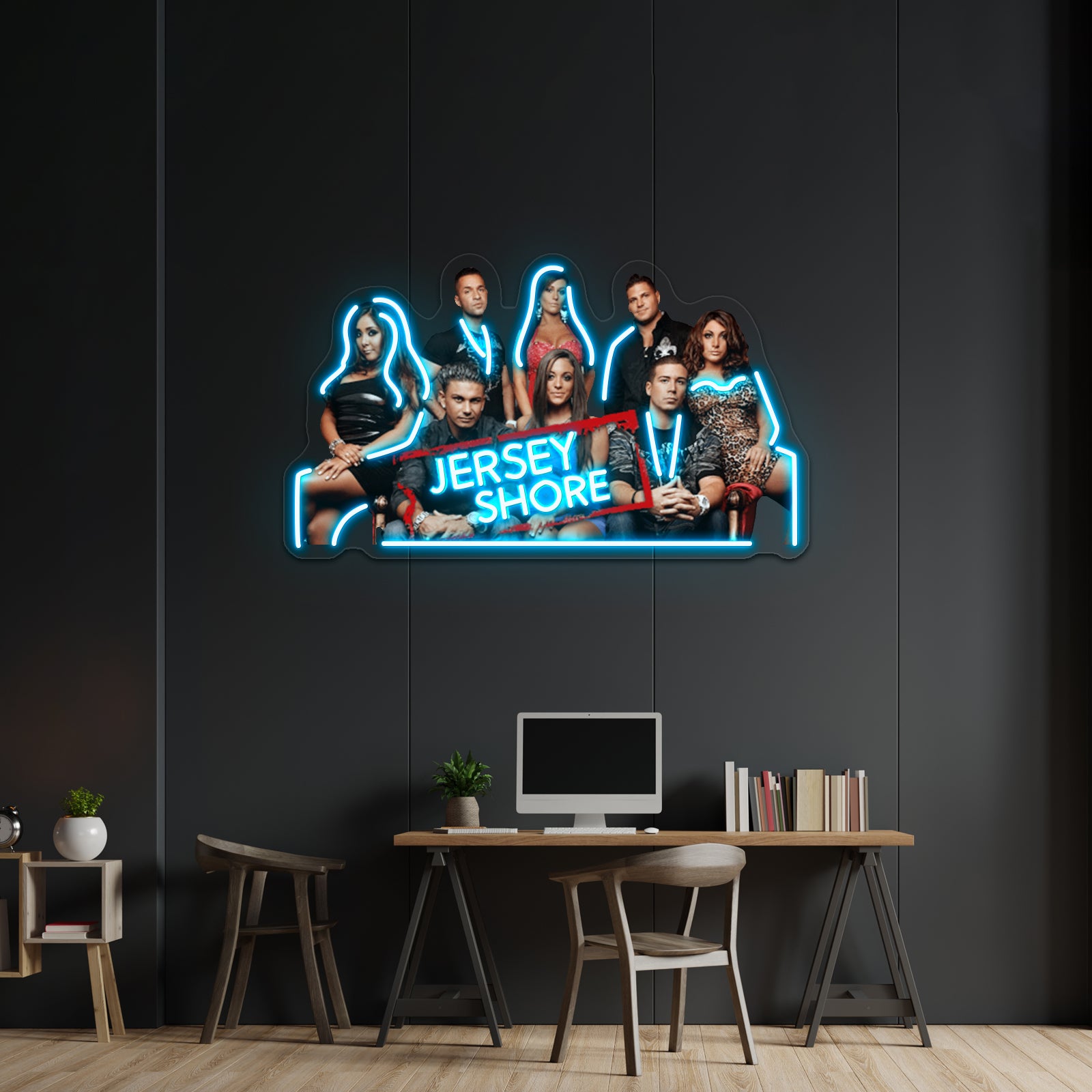 Jersey Shore Artwork Neon Signs For Sale - Size and dimension reference