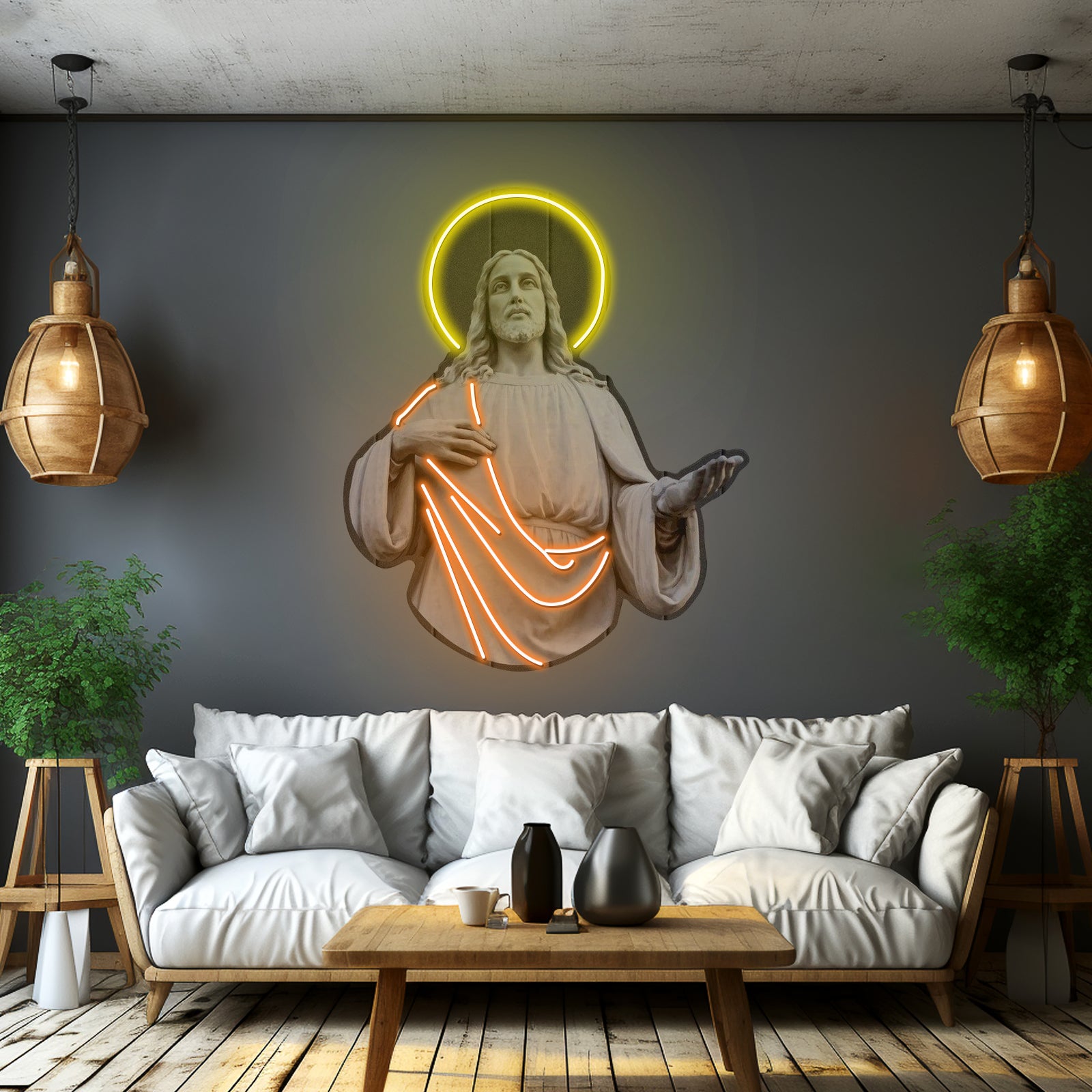 Jesus Christ Led Neon Artwork For Sale - LED neon sign view 7