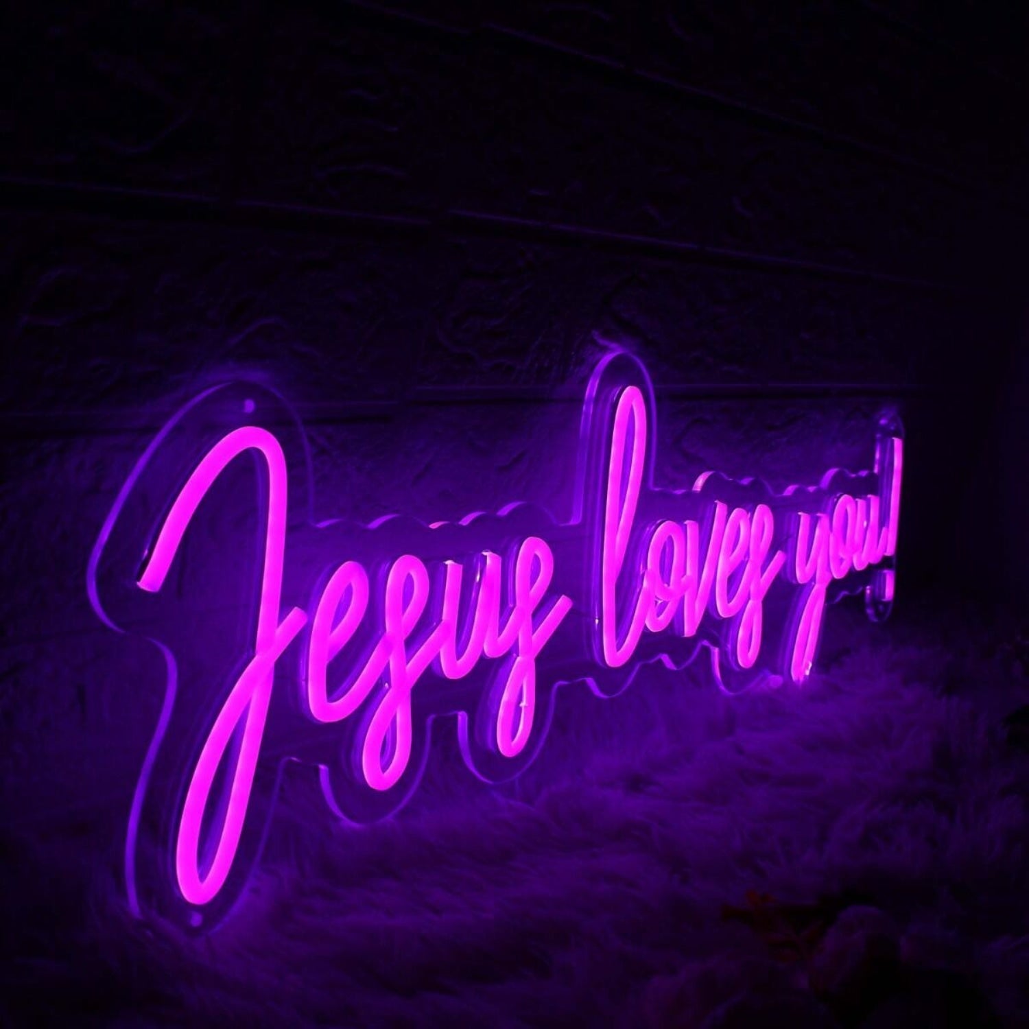 Jesus Loves You Purple Led Neon Sign | Shineneon