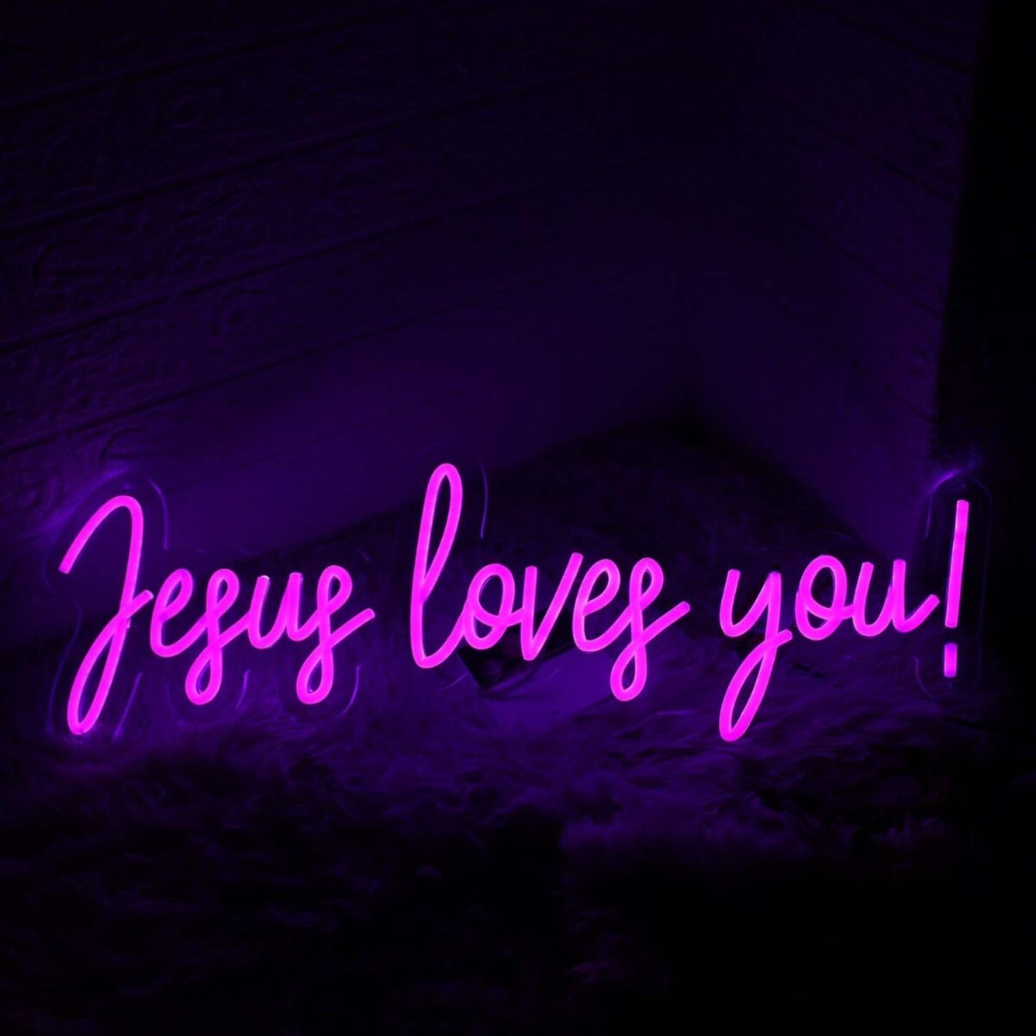 Jesus Loves You Purple Led Neon Sign - Shineneon