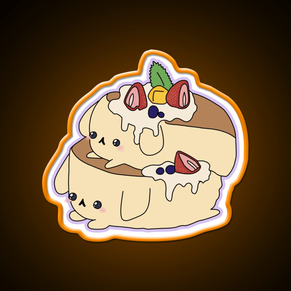 Jiggly Pupcakes Snack Food Led Neon Sign Rgb Color - Shineneon