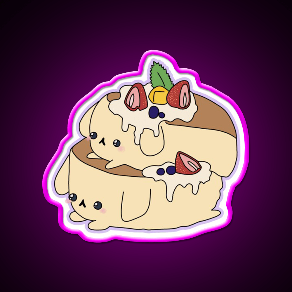 Jiggly Pupcakes Snack Food Led Neon Sign Rgb Color - Shineneon