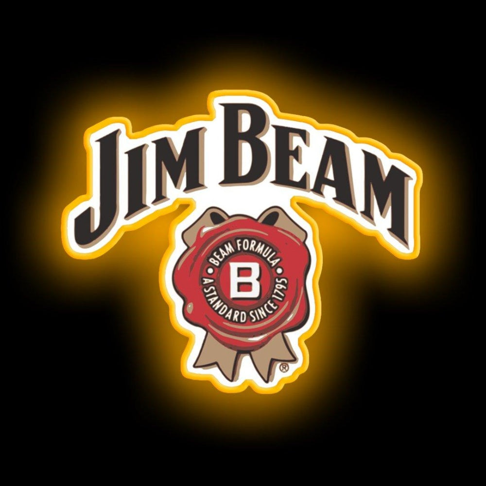 Jim Beam Drink Neon Sign - LED neon sign close-up detail