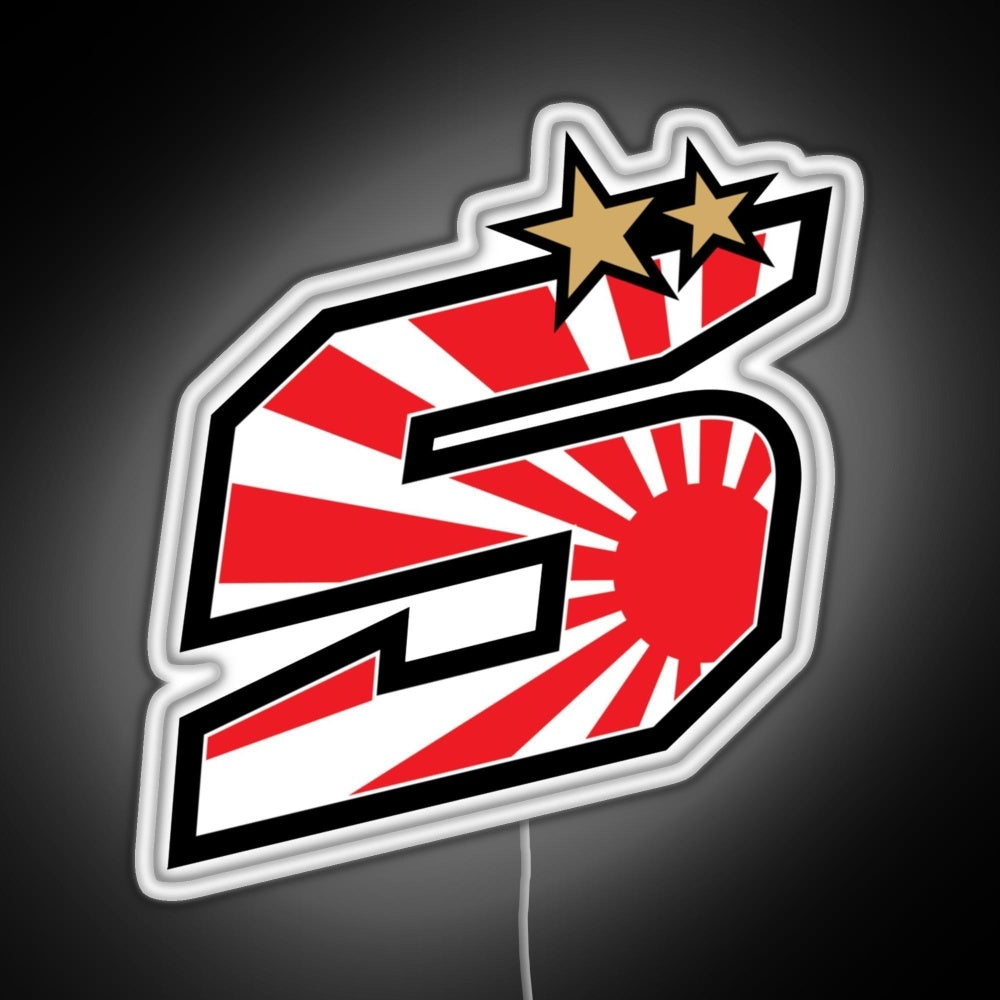 Johann Zarco Number 5 Rising Sun Rgb Neon Sign