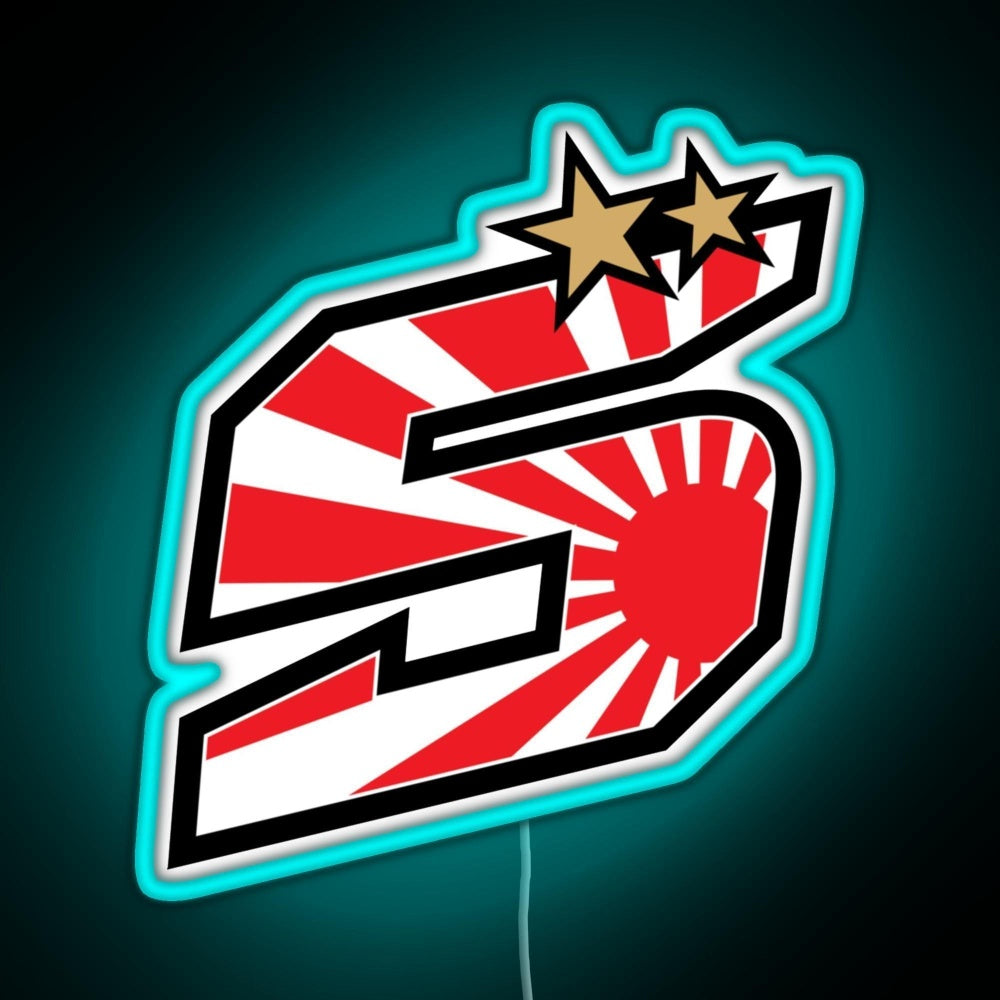 Johann Zarco Number 5 Rising Sun Rgb Neon Sign