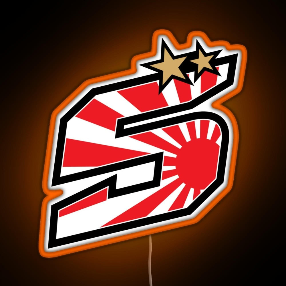 Johann Zarco Number 5 Rising Sun Rgb Neon Sign