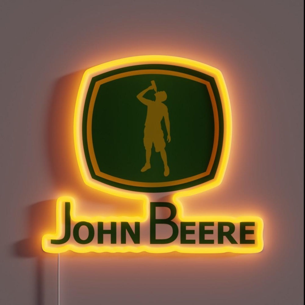 John Beere Funny Beer Lover Camping Gift Rgb Led Neon Sign