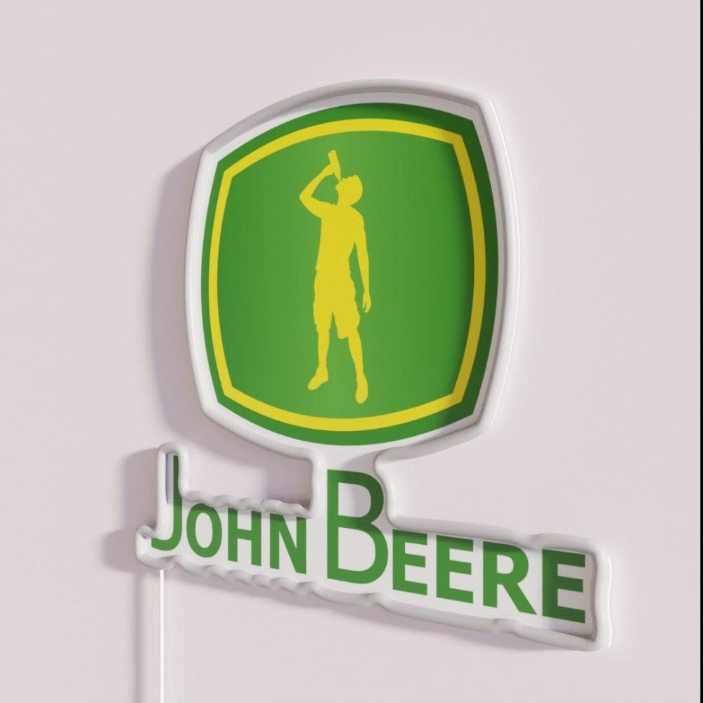 John Beere Funny Beer Lover Camping Gift Rgb Led Neon Sign