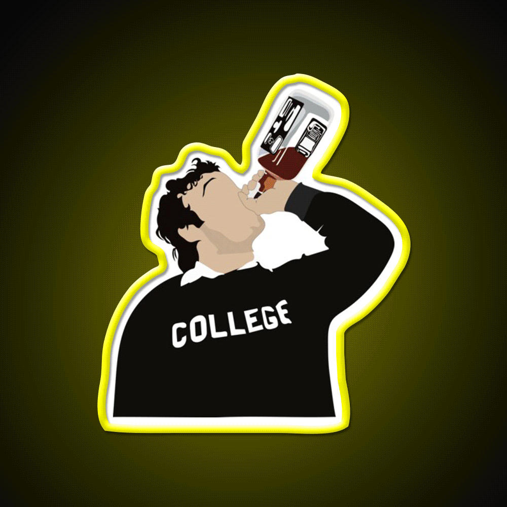 John Belushi College Beer Bar Decor Led Neon Sign Rgb Color - Custom LED neon sign front view