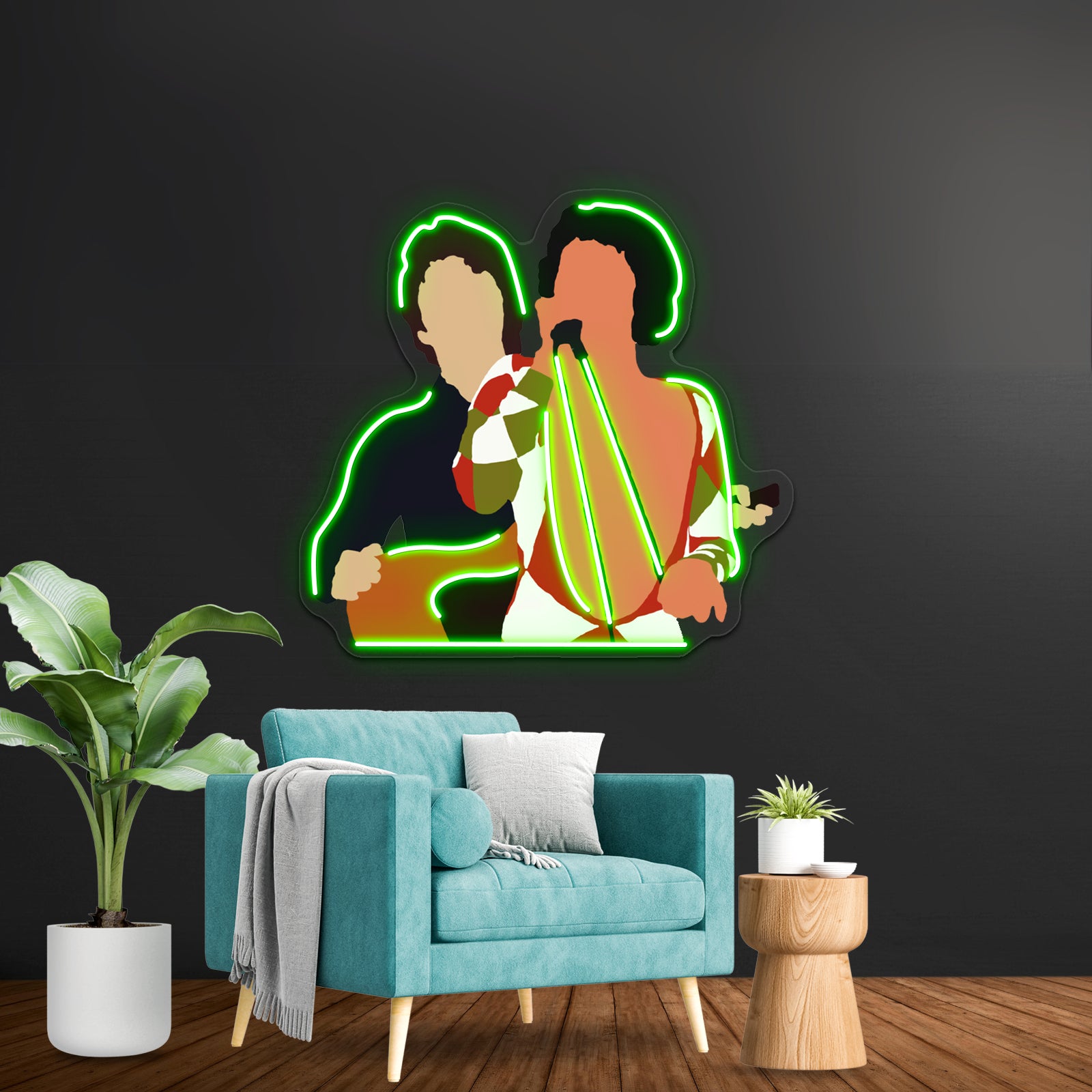 John Deacon And Freddie Mercury Artwork Neon Signs For Sale - LED neon sign view 9