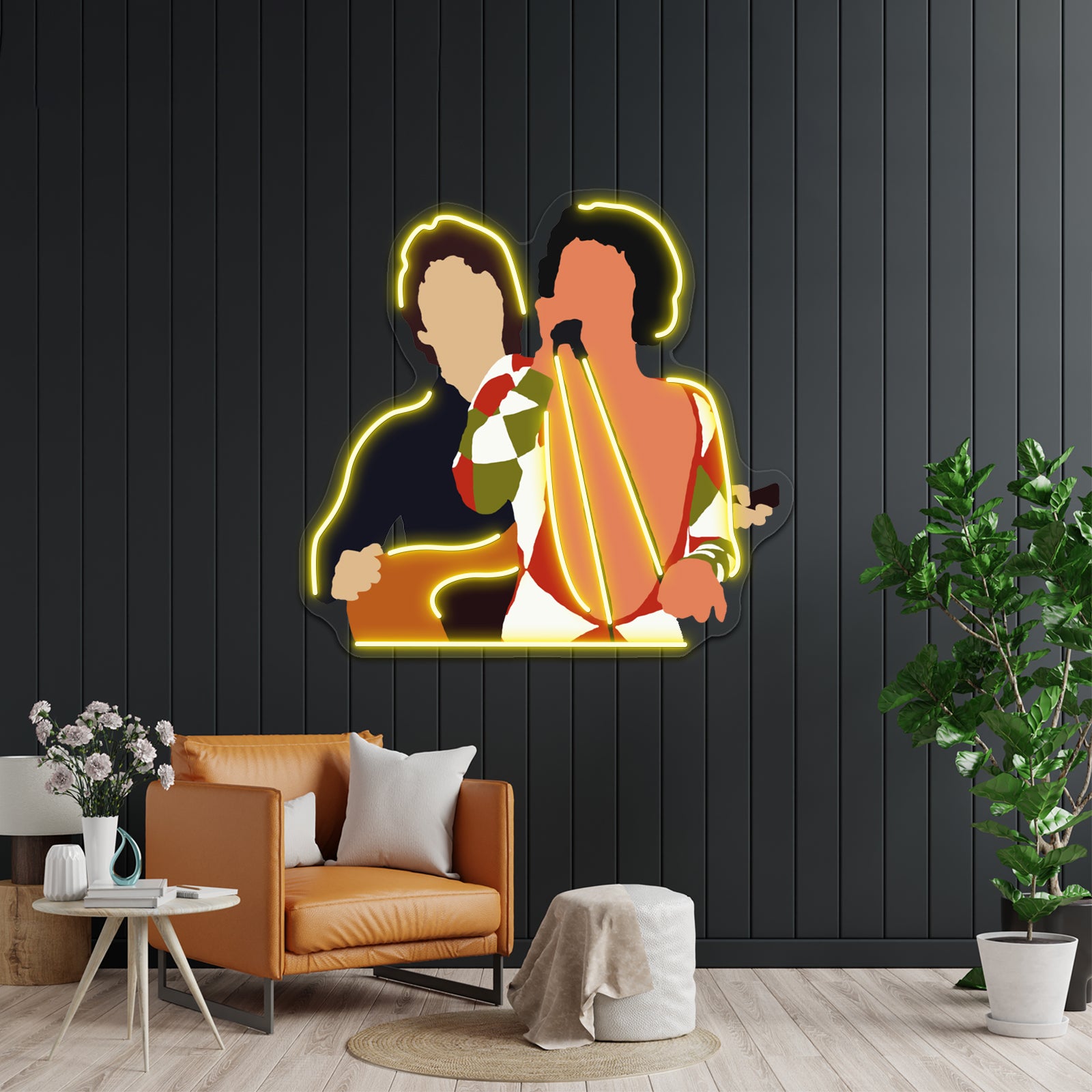 John Deacon And Freddie Mercury Artwork Neon Signs For Sale
