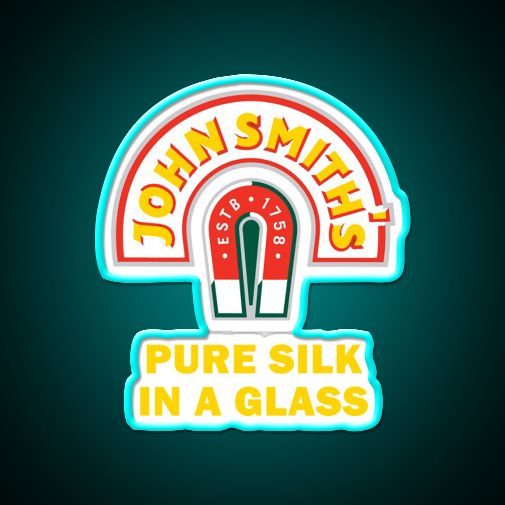 John Smith Pure Silk Glass Beer Bar Decor Led Neon Sign Rgb Color - Size and dimension reference