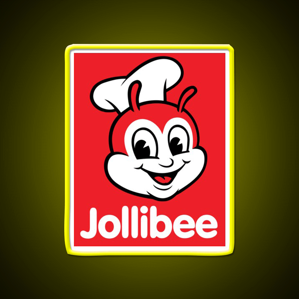Jollibee Philippines Fast Food Led Neon Sign For Burger Place Rgb Color - Custom LED neon sign front view