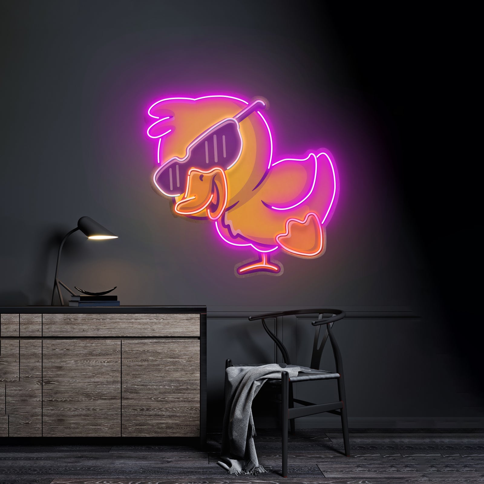 Jolly Duck Jumping Led Neon Sign Light Custom Led Signs - LED neon sign close-up detail