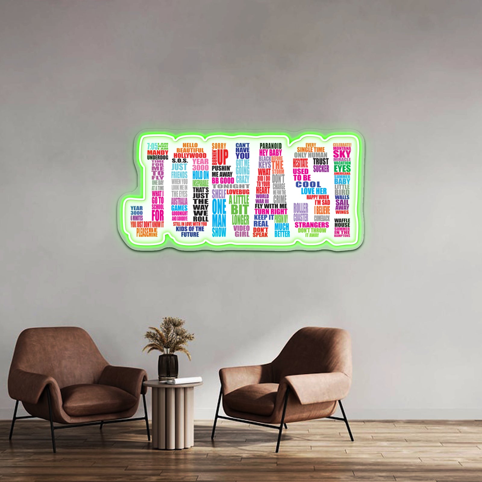 Jonas Brothers Albums Text Artwork Neon Signs For Sale