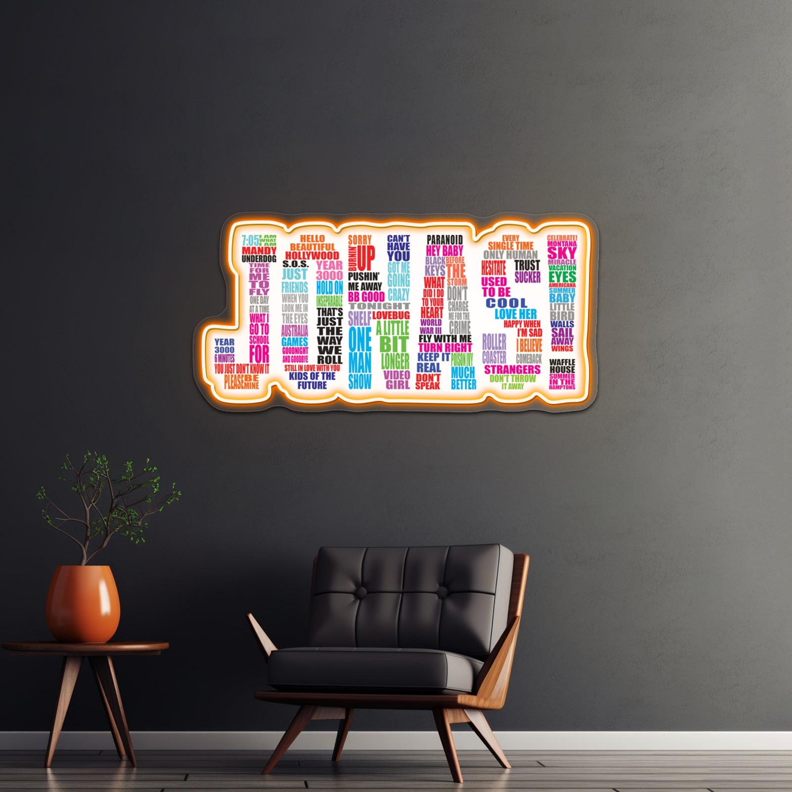 Jonas Brothers Albums Text Artwork Neon Signs For Sale