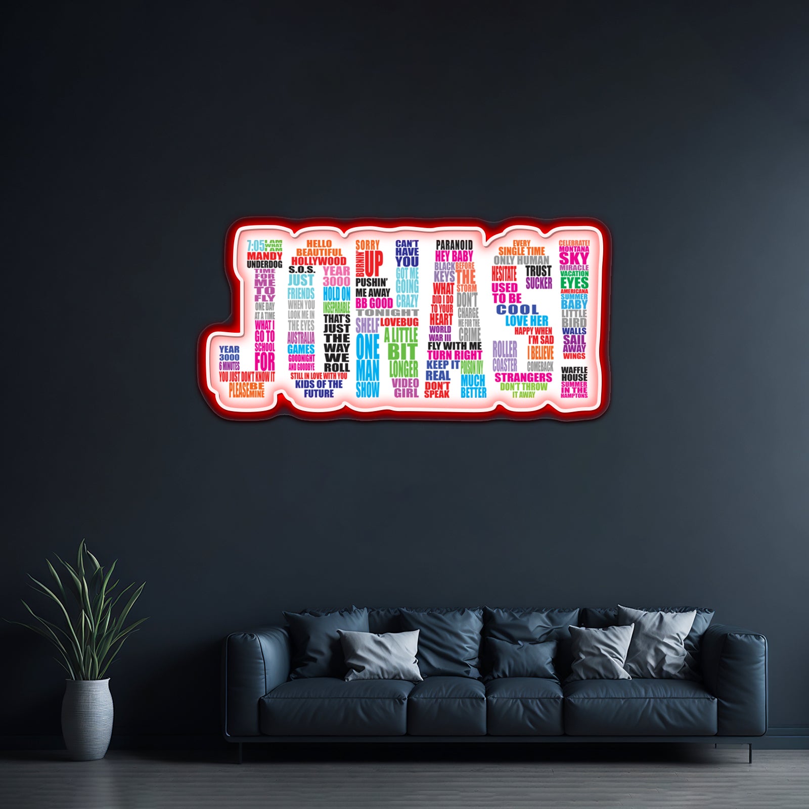 Joyful Deer Christmas Neon Sign Artwork For Sale